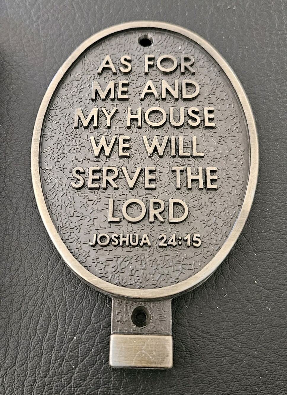 Vintage NOS Door Knocker As For Me and My House We Will Serve The Lord, NIB